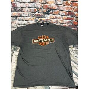 Harley Davidson Toledo Mens 2XL Gray Short Sleeve Graphic T Shirt Genuine Motor